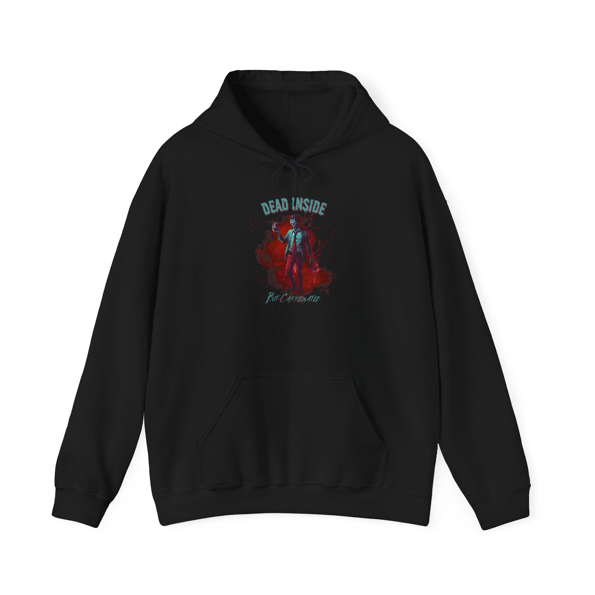 Dead Inside But Caffeinated - Logo - Unisex Heavy Blend™ Hooded Sweatshirt